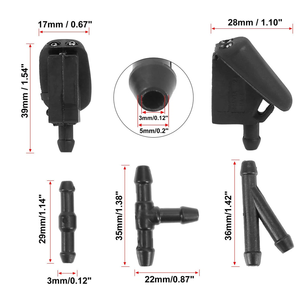 Washer Nozzles Kit 1442176 for Ford Fiesta (2001–2007)