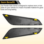 Set of 2 Air Flow Fender Vent Cover Trim for BMW 530e Sedan (G30) Carbon Fiber Black