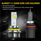 2X LED Headlight Bulbs for 9007/HB5 (50000LM, High/Low Beam)