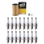 Wix Engine Oil Filter & NGK 16 Spark Plugs Kit for Mercedes W163 CL55 AMG (1999–2006)