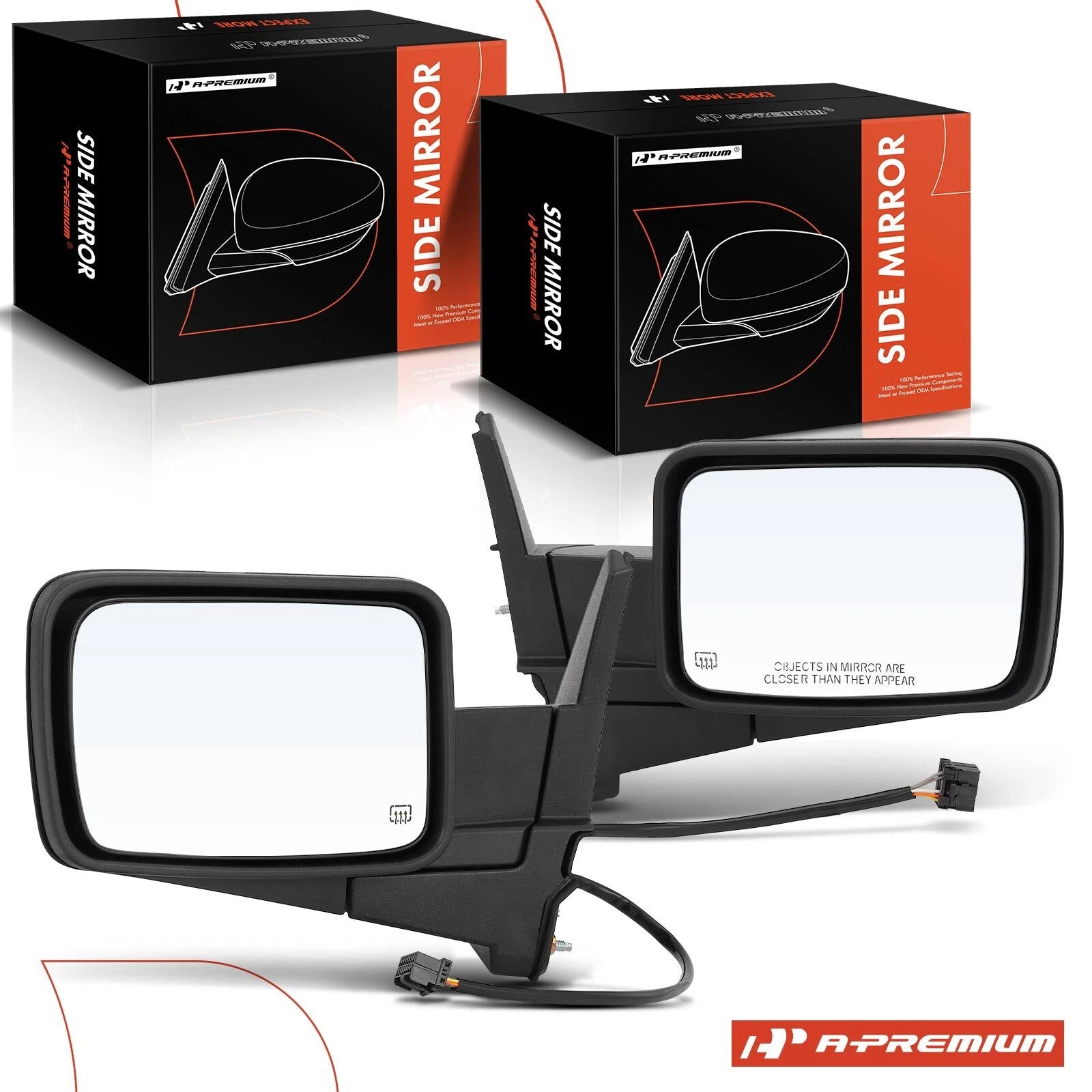 Power Mirror Pair for Jeep (2006–2010) Manual Fold Heated