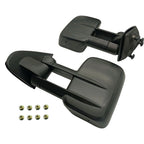 Pair Manual Towing Mirrors for Chevrolet Silverado Sierra 1500 2500 3500HD (2014–2023)