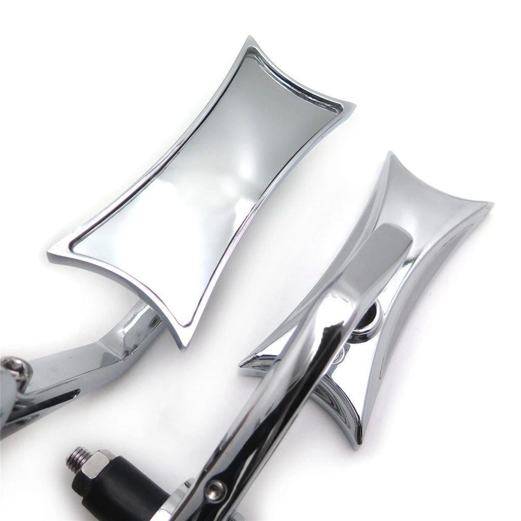 Handlebar Racing Mirror for Honda Suzuki Kawasaki Yamaha (7/8" 1" 22mm 25mm) Chrome