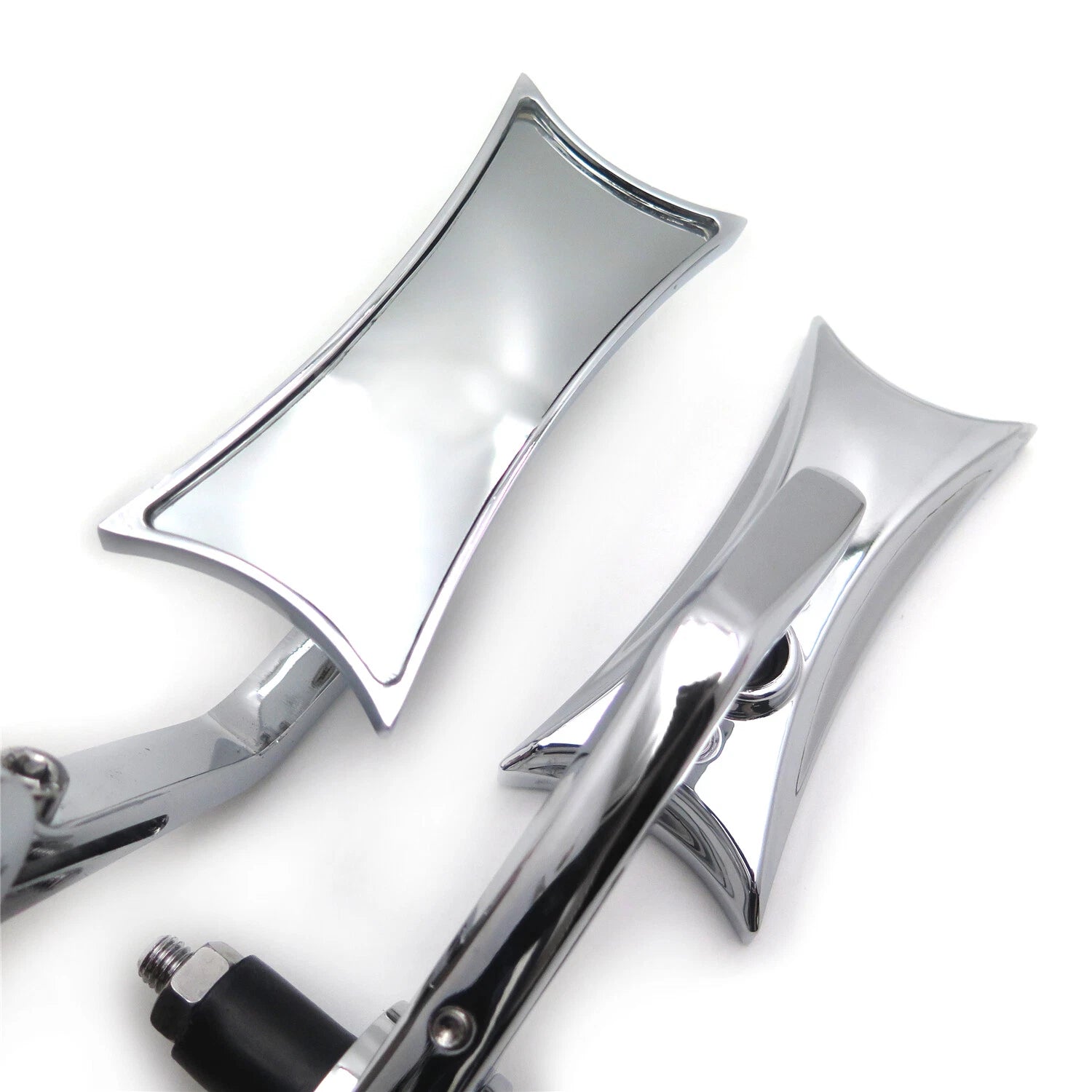 Handlebar Racing Mirror for Honda Suzuki Kawasaki Yamaha (7/8" 1" 22mm 25mm) Chrome