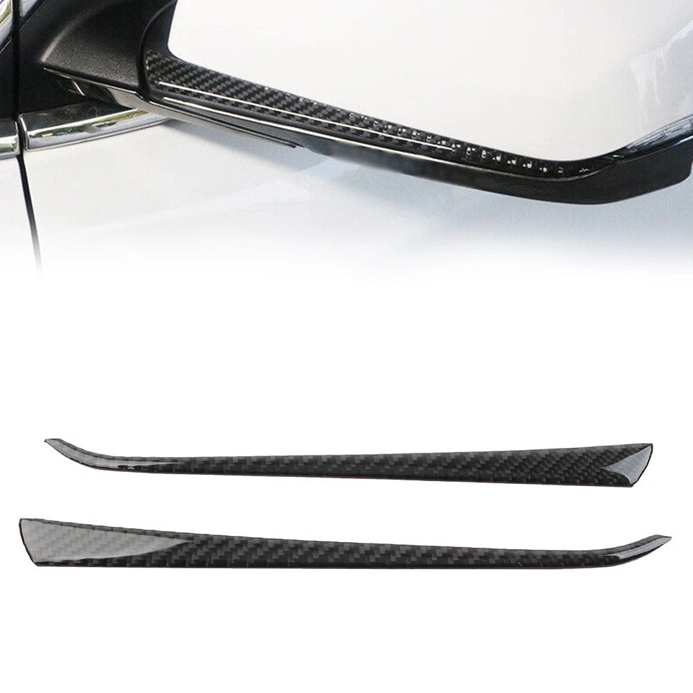 2X Rear View Side Mirror Strip Trim for Chevrolet Equinox (2018–2021) Carbon Fiber