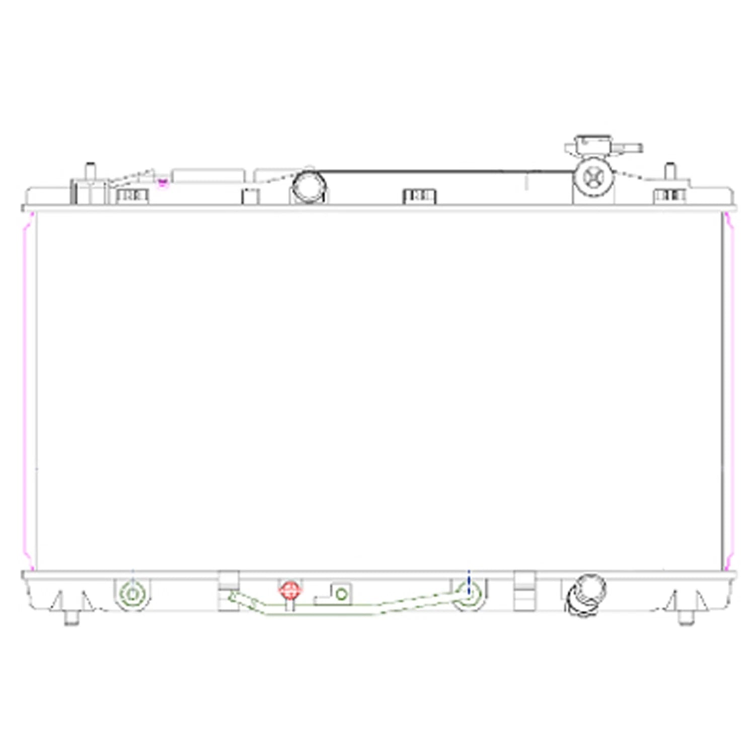 Replacement Plastic/Aluminum Radiator w/o Towing Pakcage (See Compatible Chart)