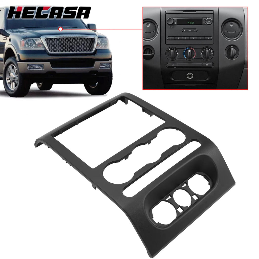Dash Radio Bezel Trim Panel for Ford F-150 (2004-2008) Black