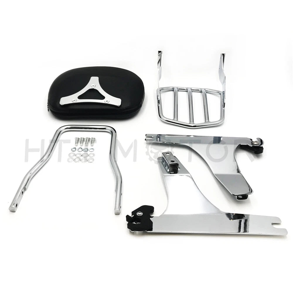 Detachable Backrest Sissy Bar & Luggage Rack for Harley Dyna (2006–2017)