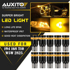 2X Amber LED Side Marker Light Bulb for AUXITO T10 168 194 