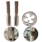 Set of 3 M12X1.25mm HSS Metric Tap and Die Right Hand Thread