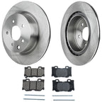 Rear Brake Disc Rotors and Pads Kit for Nissan 370Z, Infiniti G37 (2009–2013)