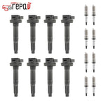 8X Ignition Coils + 8X Spark Plugs for Ford F150 Mustang (2011–2016)