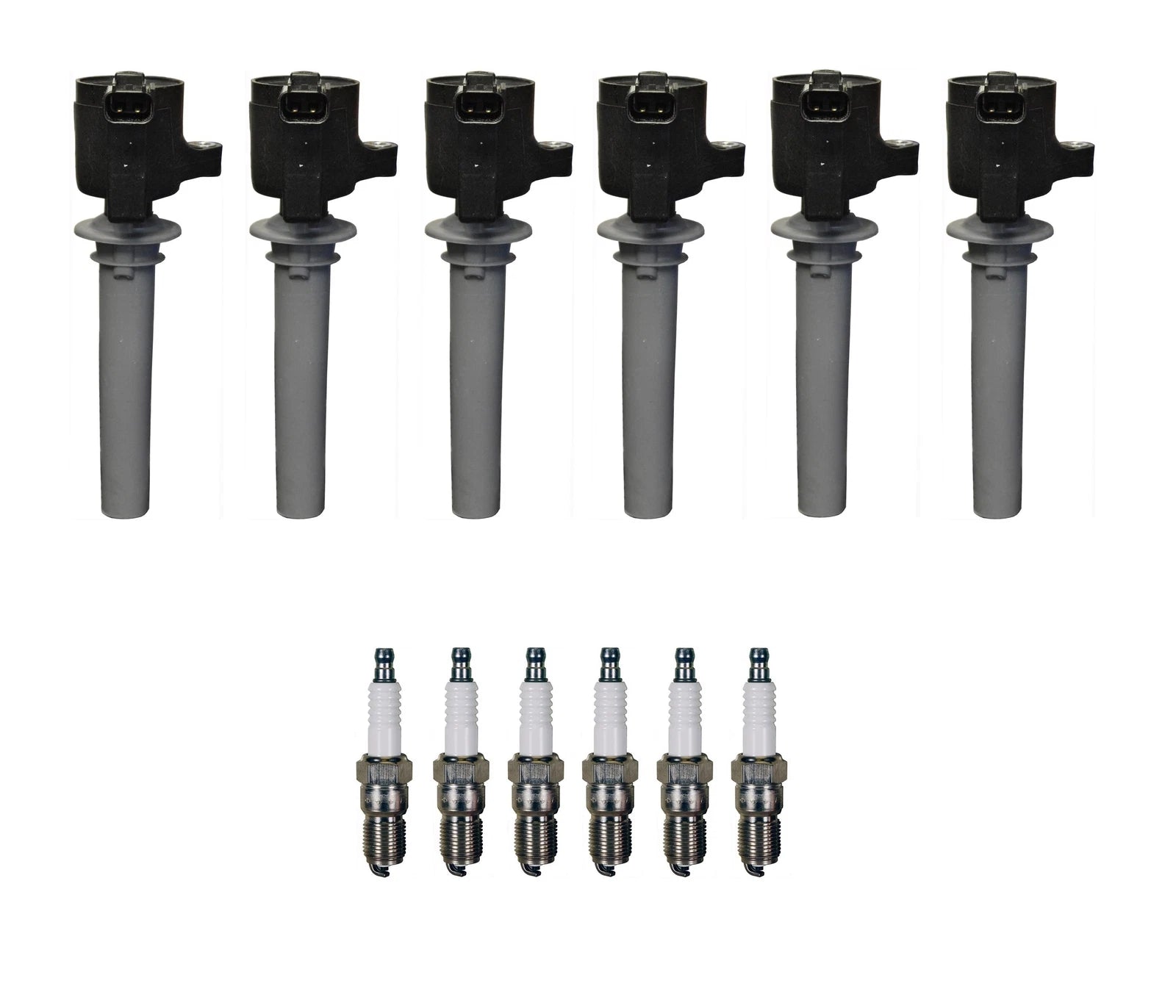 Set of 6 Ignition Coils & Spark Plugs for Mazda 6 (2003–2008)
