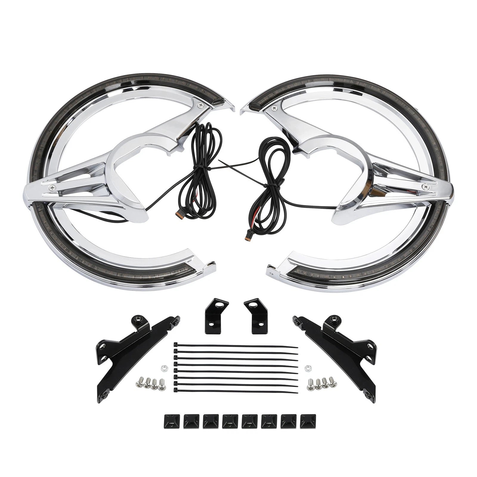 2X Brake Rotor Covers LED Light Smoke Lens for Honda Goldwing 1800 (2018–2025)