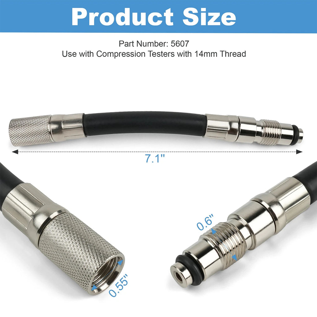 Compression Tester Adapter 14mm for Ford Triton 3-Valve 4.6L & 5.4L V8 (2004–2010)