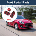 3 Pcs Accelerator Pedal Covers for Suzuki Swift (No Mark, Red)