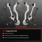 Set of 6 Front Lower Control Arms with Ball Joints for BMW 525i (2001–2003)