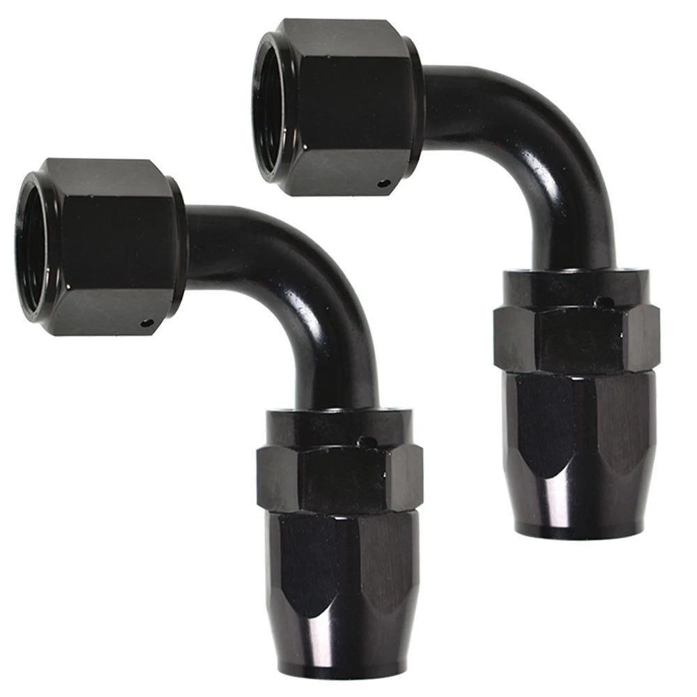 2X 10AN 90° Fuel Swivel Fitting Hose End Adaptor for Automotive Applications