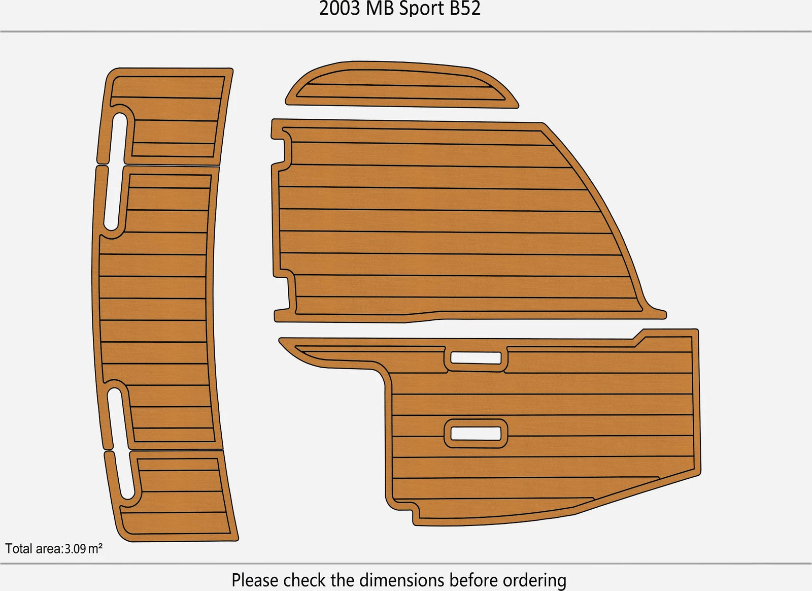 EVA Foam Pads for MB SportS B52 Swim Platform Cockpit (2003)