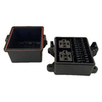 24V 6-Way Fuse Relay Box with 5-Pin 40A Relays & Fuses, Waterproof Design