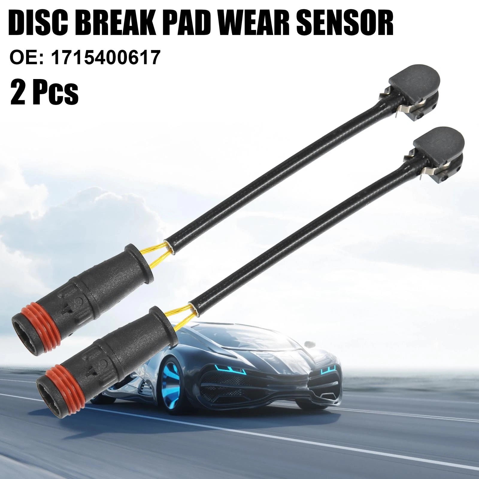 2X Brake Pad Wear Sensor for Mercedes-Benz SL500 (1715400617)
