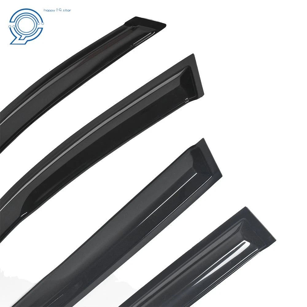 Set of 4 Black Vent Window Visors for Toyota RAV4 (2006-2012)
