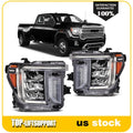 Pair Full LED Headlights for GMC Sierra 2500HD 3500HD (2020–2023)