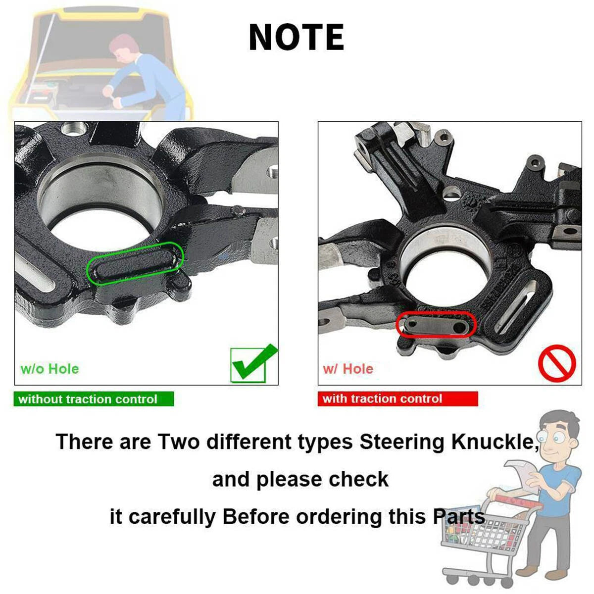 Rear Left Steering Knuckle for Ford Explorer 2002-2005