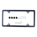 License Plate Frame Stainless Steel Black Slimline for BMW 82120010399