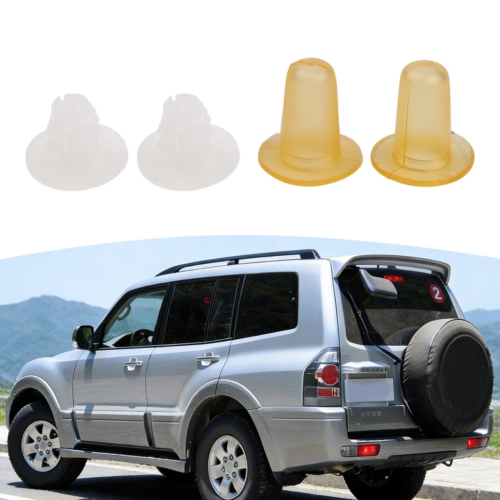 Set of 2 Rear Taillight Rubber Buckles for Montero Pajero V93 V97