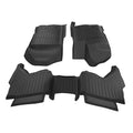 All Weather Floor Mats for Ford Ranger SuperCrew Cab (2019–2023) Black