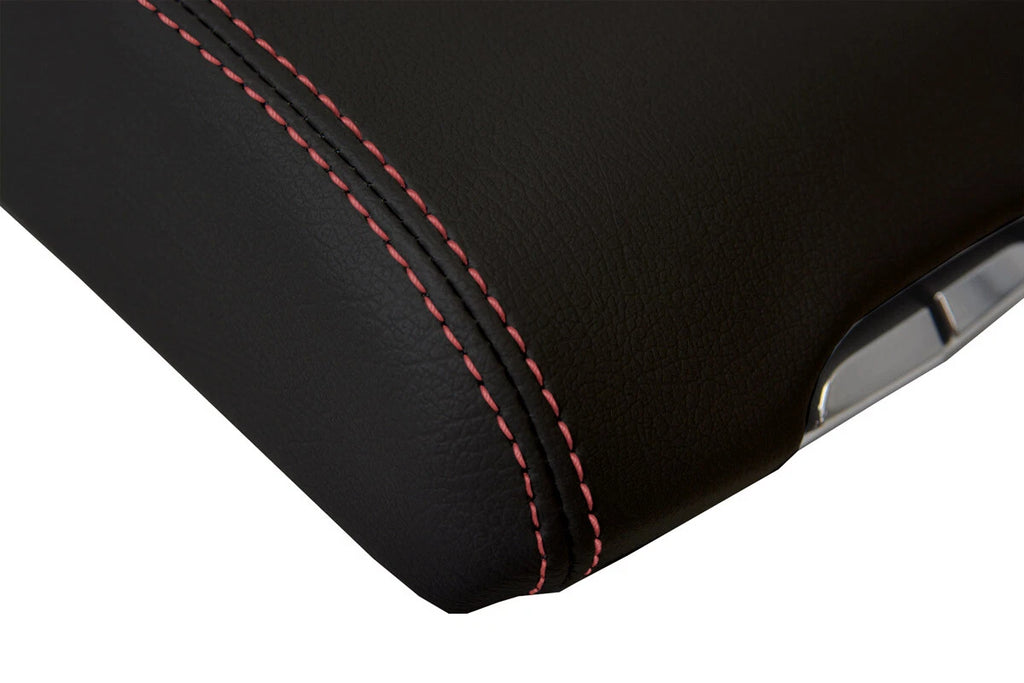 Center Console Lid Armrest Cover Leather for Cadillac SRX (2010–2016) Red Stitch