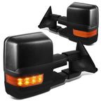 Pair Manual Amber LED Turn Signal Side Towing Mirrors for Chevy GMC C/K (1988–2002)