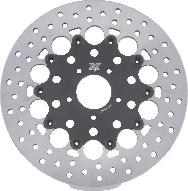Twin Power Front 11.8" Floating Rotor for Harley FLH FLT FLHR Dyna (2008–2017)