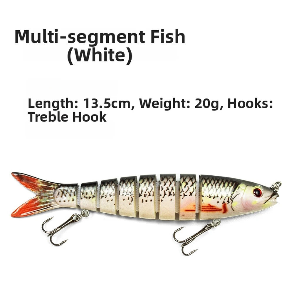Multi-Section Artificial Lure for Freshwater and Saltwater Fishing