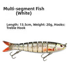 Multi-Section Artificial Lure for Freshwater and Saltwater Fishing