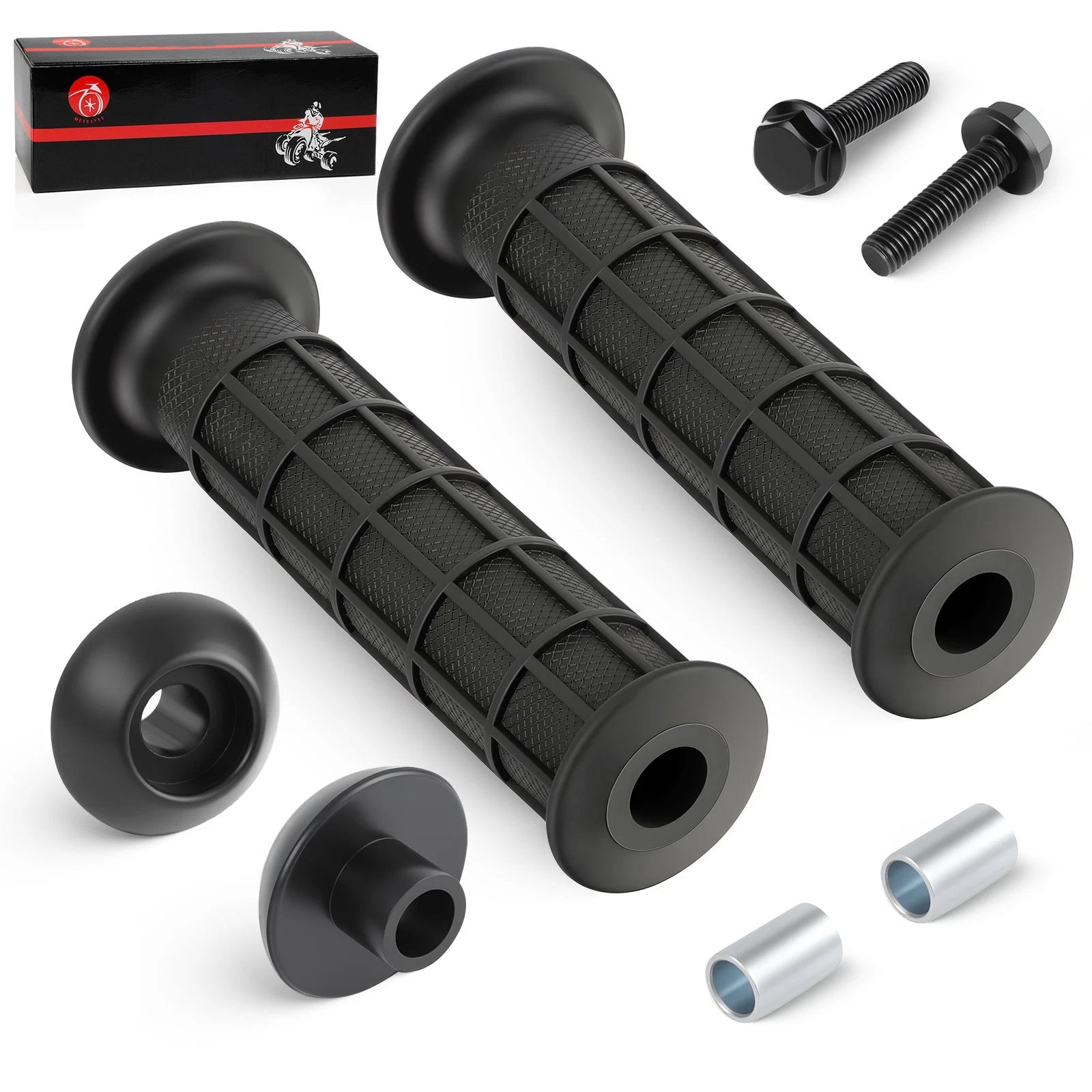 Handle Grips + Bar End Guard for Honda FourTrax Foreman 400 TRX400FW (1995–2003)