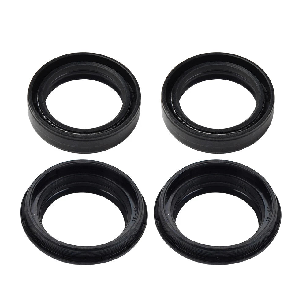 Set of 4 Front Fork Oil Dust Seals Kit for Kawasaki Ninja 250R (2008–2012) 500R (1997–2009)