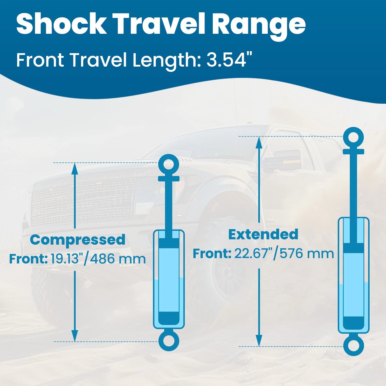 3.5" Front Lift Struts for Chevy Silverado GMC Sierra 1500 2WD 4WD (2007–2014)
