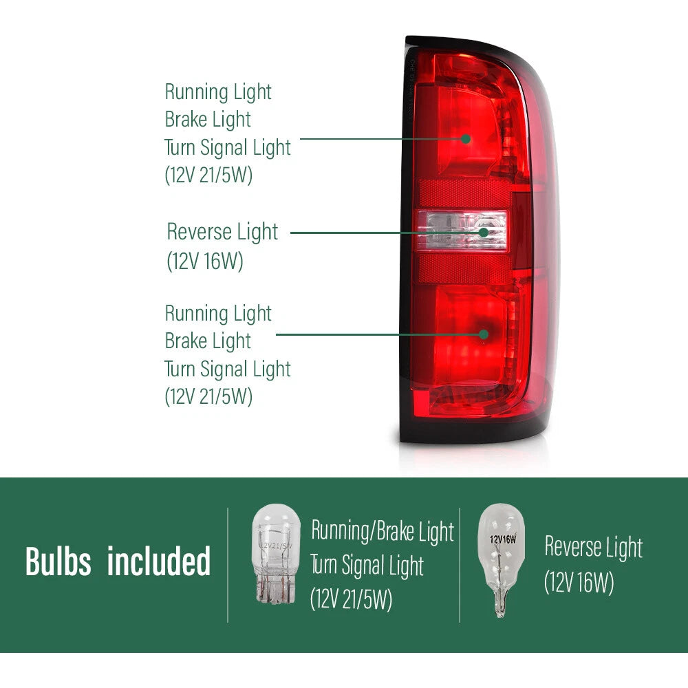 Tail Light Brake Lamp Assembly for Chevrolet Colorado (2015–2022) Right Side