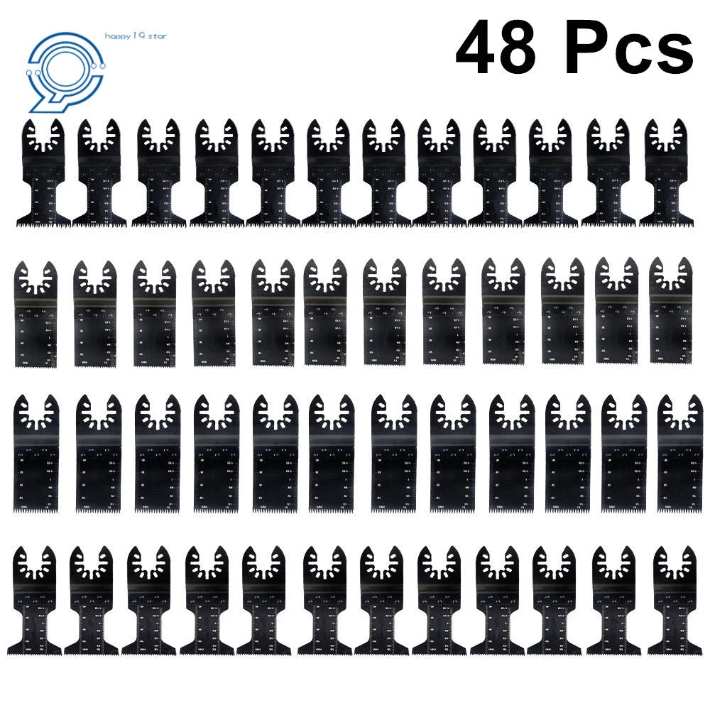 48 Pack Bi-Metal Oscillating Multi Tool Saw Blades 1-3/8 & 1-3/4