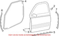 Genuine OEM Door Seal for Dodge Ram 1500 2500 3500 (2002–2023) 55372711AD