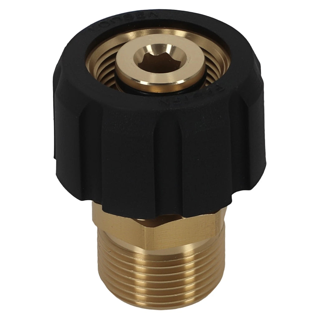 Brass Adapter from M22 x 14mm to M22 x 15mm for Pressure Washer Gun (5000 PSI)