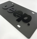 Vanity License Plate with Black Tactical Emblem for Jeep (2007–2024)