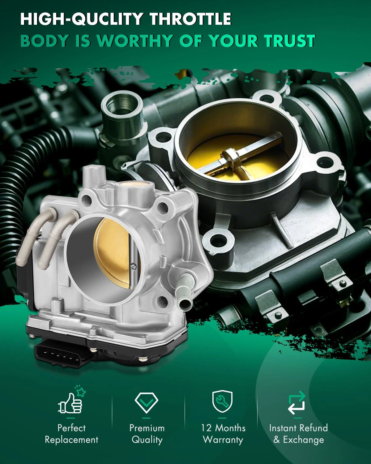 Throttle Body for Honda Accord (2006-2007), CR-V (2007-2009) 2.4L 16400RAAA21