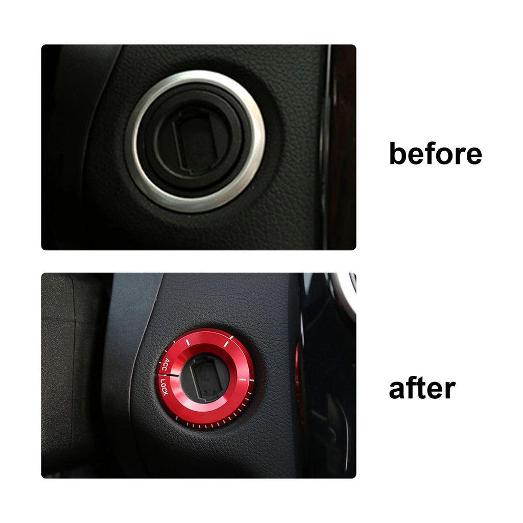 Red Key Hole Surrounding Decoration Cover for Mercedes-Benz A-Class (2019-2019)