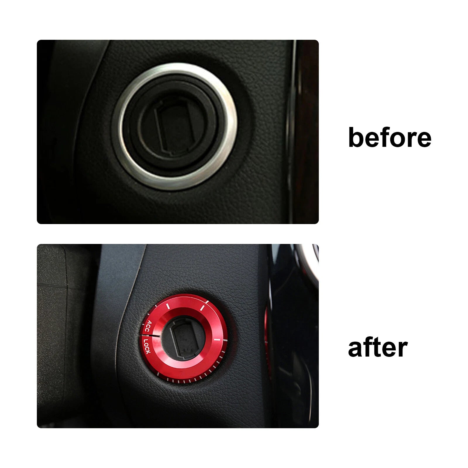 Red Key Hole Surrounding Decoration Cover for Mercedes-Benz A-Class (2019-2019)