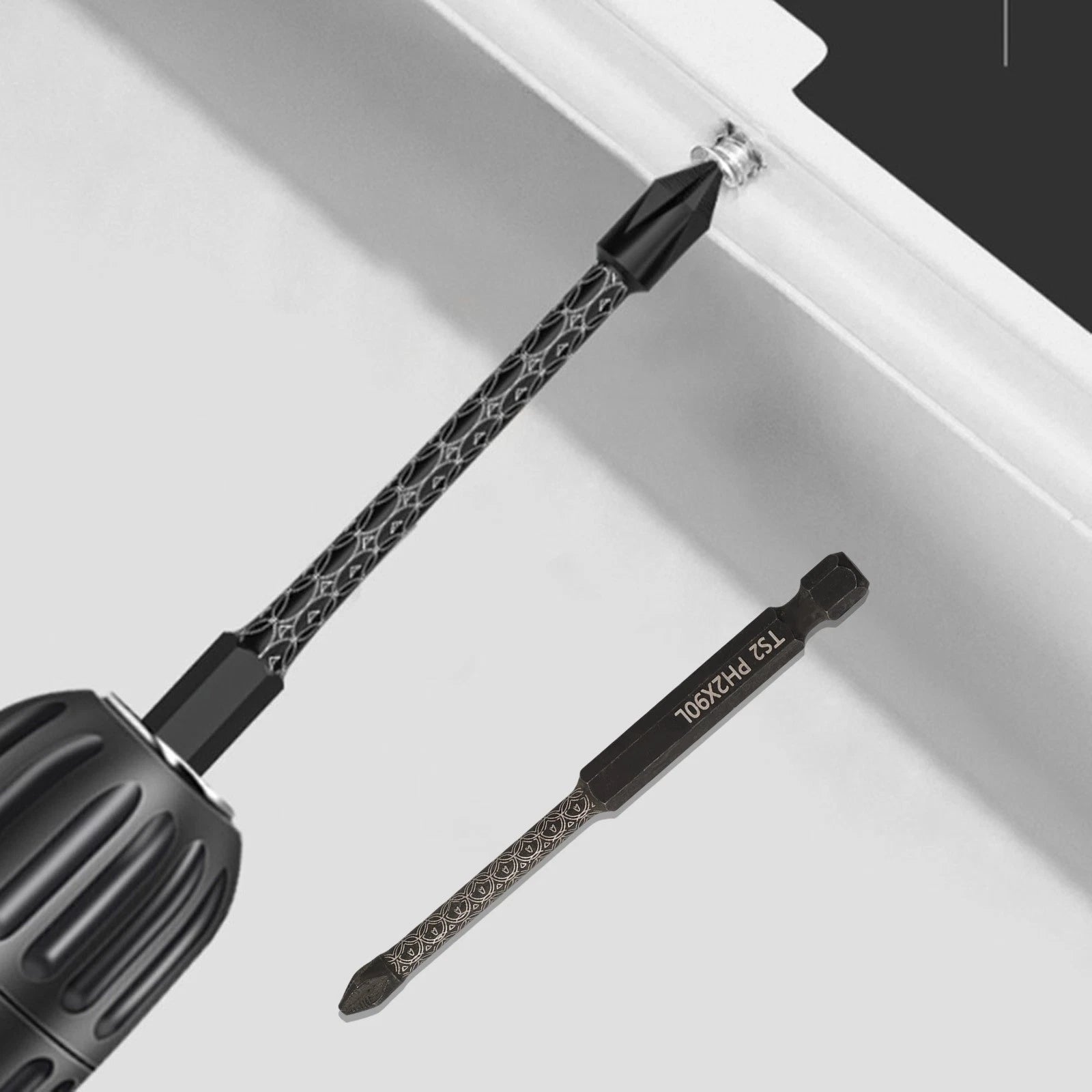 Magnetic Cross Bit with Hex Shank for Strong Screw Driving (1pc)