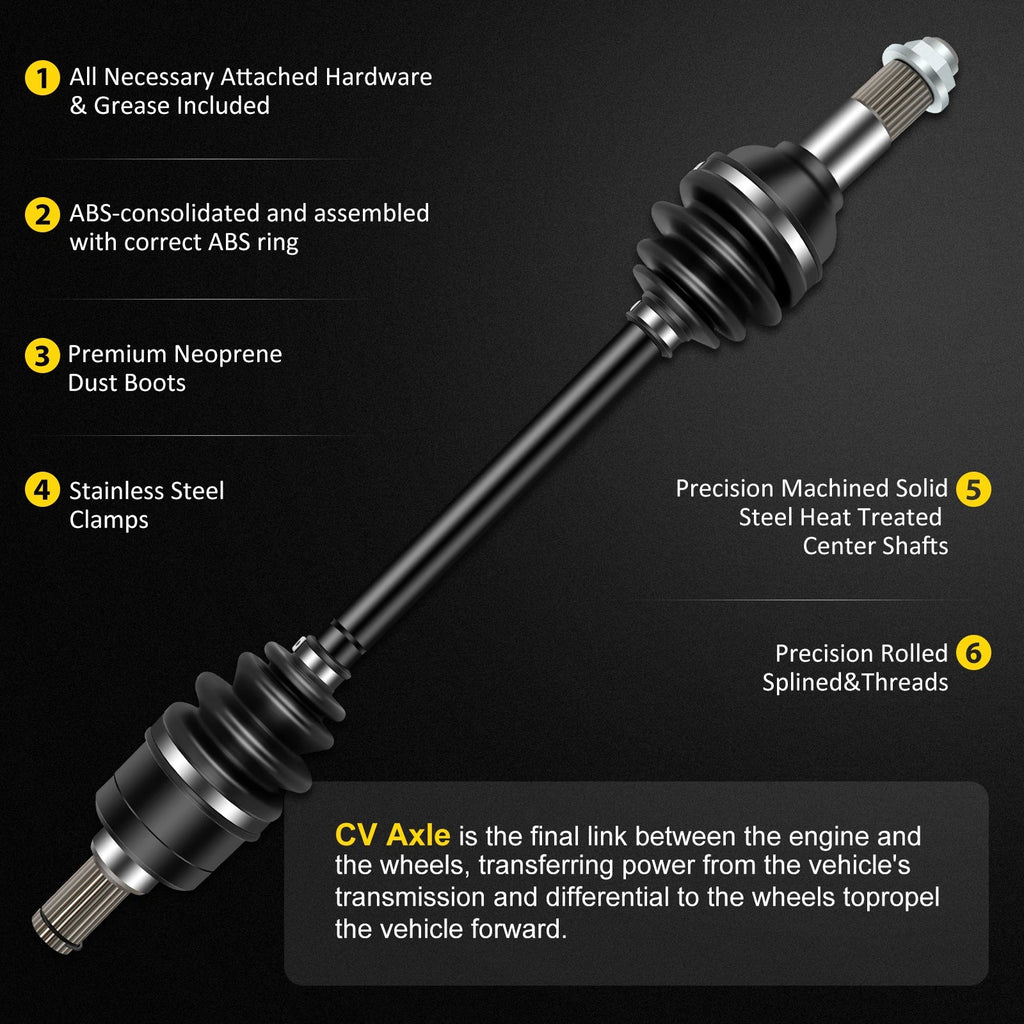 Set of 2 CV Joint Axle Shafts for Yamaha Grizzly 700 (2014–2021)