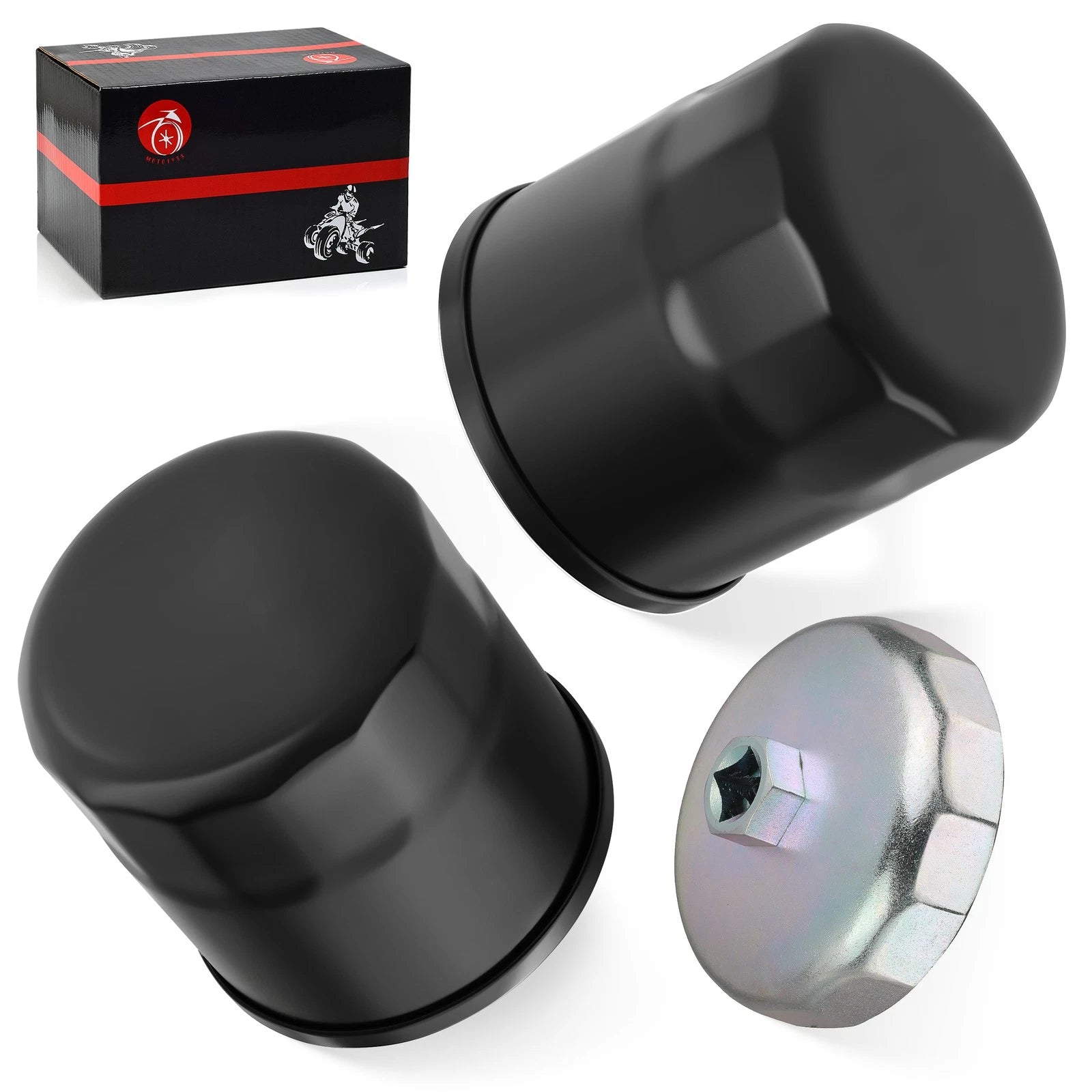 2 Pack Oil Filter with Wrench Tool for Yamaha MT-03 MT-07 MT-09 MT-10 (2018–2024)